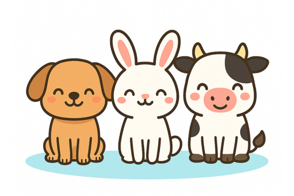 Dibujos de animales kawaii para colorear e imprimir