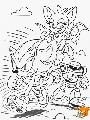 Dibujo de Sonic para niños para colorear