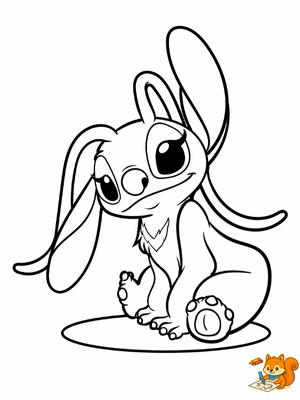 Dibujo para colorear: Dibujos de la novia de Stitch
