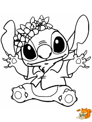 Dibujo para colorear: Dibujos para colorear de stitch kawaii