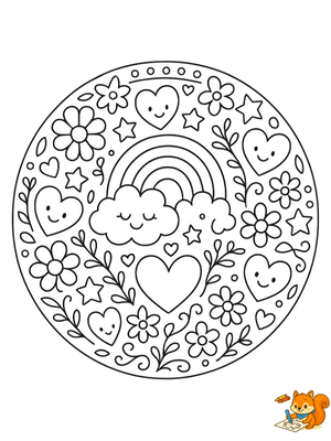 Dibujo para colorear: Mandalas infantiles para colorear