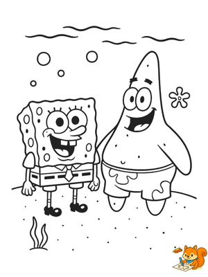 Dibujo para colorear: Dibujo Bob Esponja y Patricio
