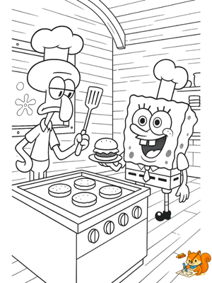Dibujo para colorear: Calamardo dibujo