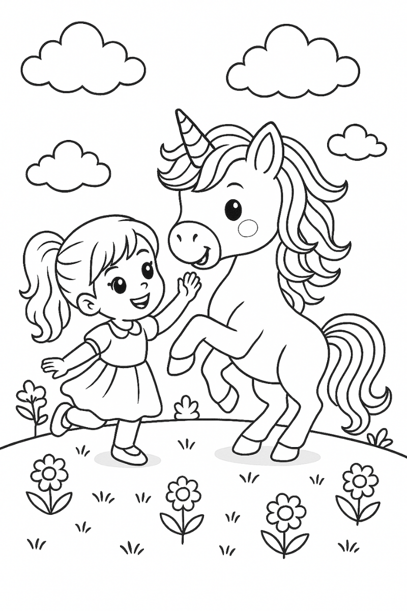 Dibujos de unicornios para niñas para colorear e imprimir