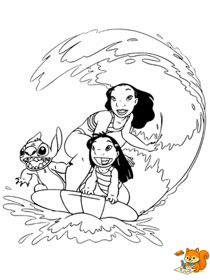 Dibujo para colorear: Dibujos de stitch para imprimir
