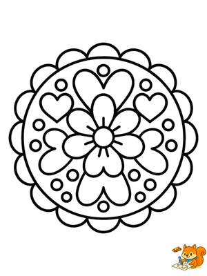 Dibujo para colorear: Mandalas para niños de 3 a 6 años