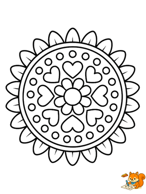 Dibujo para colorear: Mandalas infantiles para imprimir