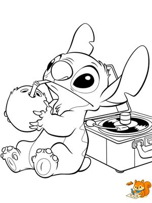 Dibujo para colorear: Dibujo de stitch para pintar