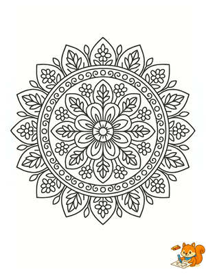 Dibujo para colorear: Dibujos para pintar mandalas