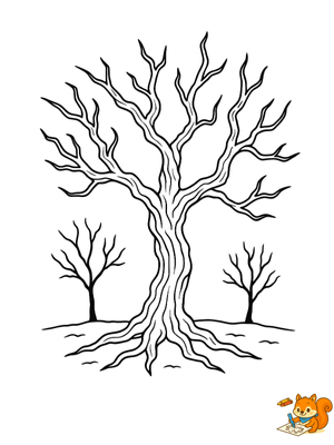 Dibujo para colorear: Arboles muertos dibujos
