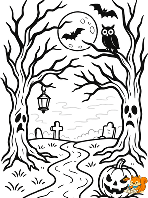 Dibujo para colorear: Bosque tenebroso dibujo