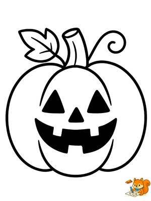 Dibujo para colorear: Calabaza dibujo facil