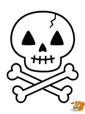 Dibujo para colorear: Calavera dibujo facil
