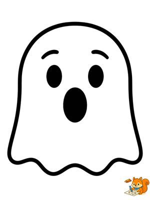 Dibujo para colorear: Cara de fantasma dibujo