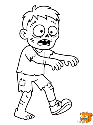 Dibujo para colorear: Dibujo zombie para colorear