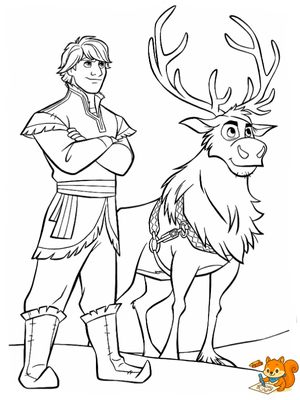Dibujo para colorear: Kristoff Frozen dibujo
