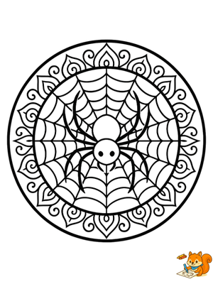 Dibujo para colorear: Mandala araña