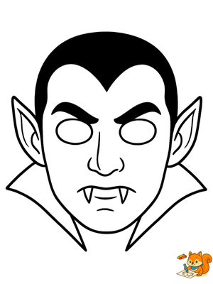 Dibujo para colorear: Mascara de vampiro para colorear
