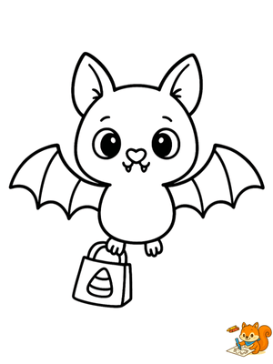 Dibujo para colorear: Murcielago dibujo facil