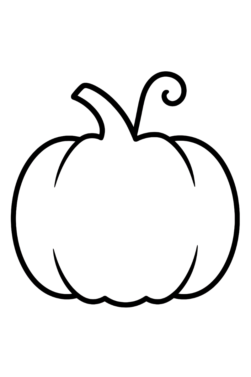 silueta calabaza para imprimir y recortar en A4