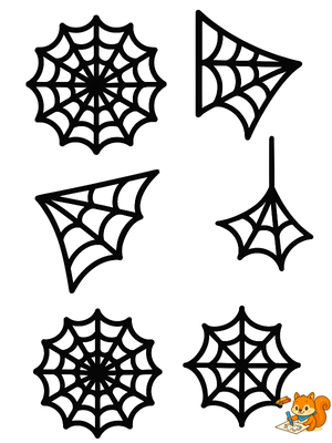 Dibujo para colorear: Telarañas Halloween