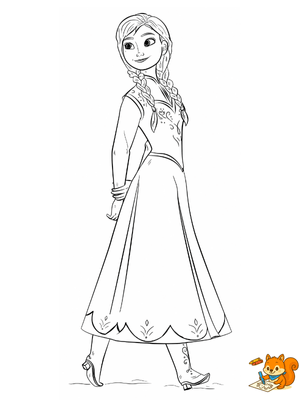 Dibujo para colorear: Anna Frozen dibujo