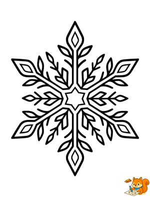 Dibujo para colorear: Copo de nieve dibujo Frozen