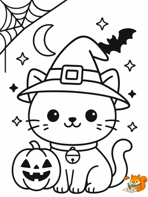 Dibujo para colorear: Dibujos de gatos negros