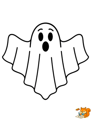 Dibujo para colorear: Fantasma dibujo facil