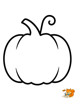 Dibujo para colorear: Silueta calabaza