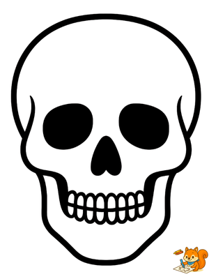 Dibujo para colorear: Silueta calavera