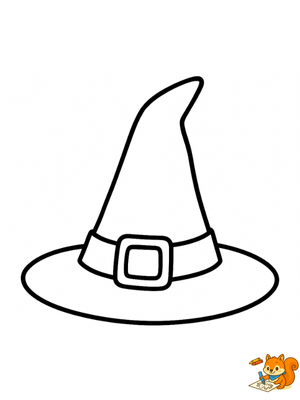 Dibujo para colorear: Sombrero de bruja dibujo