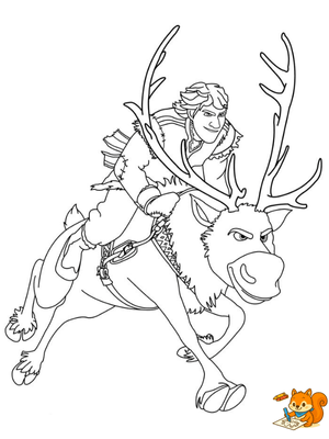 Dibujo para colorear: Sven Frozen dibujo