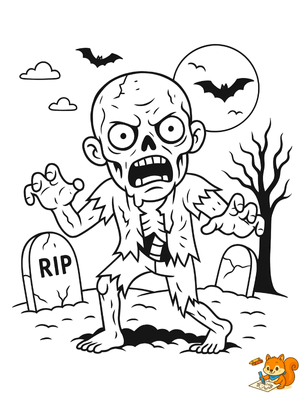 Dibujo para colorear: Zombie dibujo