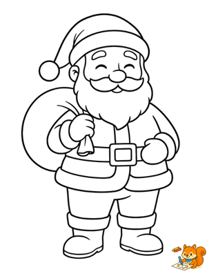 Dibujo para colorear: Papa Noel dibujo