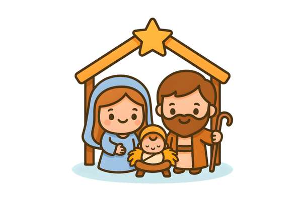 Portal de Belén dibujo para colorear e imprimir en A4