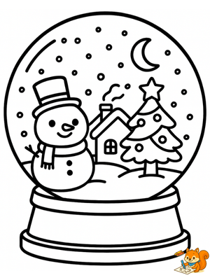 Dibujo para colorear: Bola de nieve dibujo