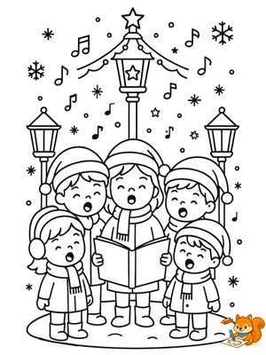 Dibujo para colorear: Dibujo villancicos