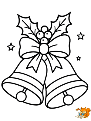 Dibujo para colorear: Dibujos de campanas de navidad