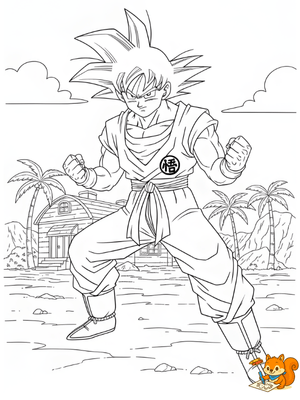 Dibujo para colorear: Dibujos de goku para colorear