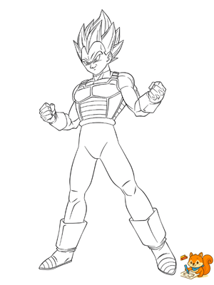 Dibujo para colorear: Dibujos de Vegeta