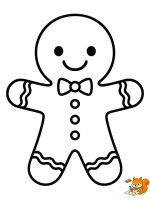 Dibujo para colorear: Galleta de jengibre dibujo