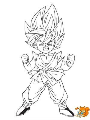 Dibujo para colorear: Goten para colorear
