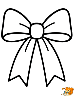 Dibujo para colorear: Lazo navideño dibujo