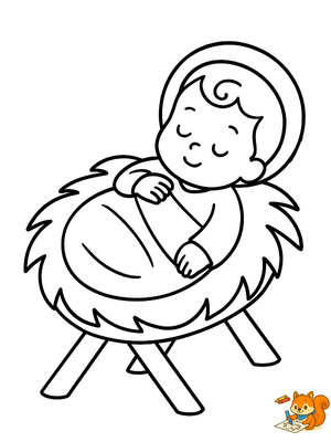 Dibujo para colorear: Niño Jesus dibujo