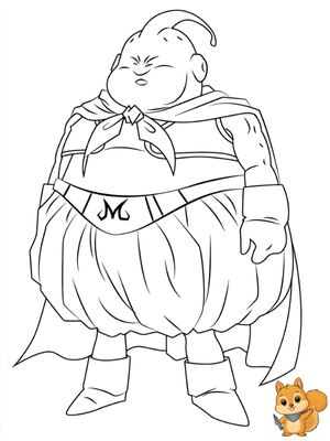 Dibujo para colorear: Majin boo para colorear
