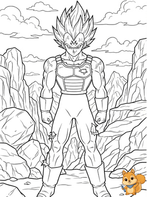 Dibujo para colorear: Majin Vegeta para colorear