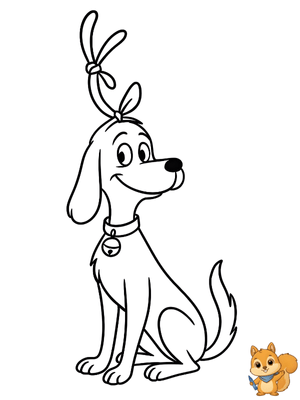 Dibujo para colorear: Perro del Grinch dibujo