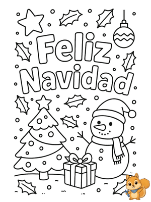 Dibujo para colorear: Feliz navidad para colorear