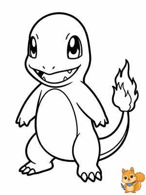 Dibujo para colorear: Charmander dibujo para colorear